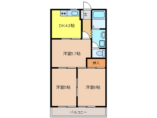 メゾン川口Ⅰの物件間取画像